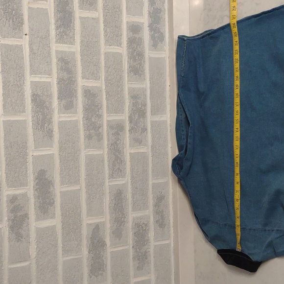 Vintage Victor Costa Women's Denim with Black Velvet Trim Beaded Jacket Small - Picture 12 of 16